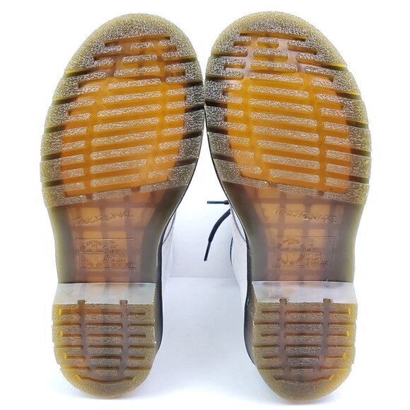 Dr. Doc Martens 1460 Lace Up Boots White Lamper Patent Leather Women's 6 US NWOB - Picture 2 of 11